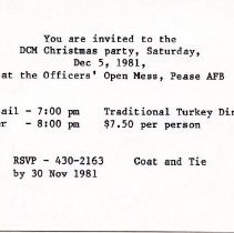 Ferris Bavicchi Ephemera Collection, September-December, 1981.