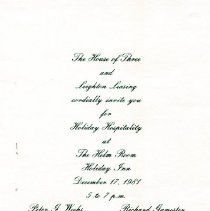 Ferris Bavicchi Ephemera Collection, September-December, 1981.