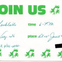 Ferris Bavicchi Ephemera Collection, July-August,1982.