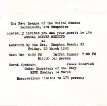 Ferris Bavicchi Ephemera Collection, March-April, 1983.