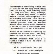 Ferris Bavicchi Ephemera Collection, September-October, 1983.