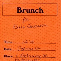 Ferris Bavicchi Ephemera Collection, September-October, 1983.