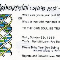 Ferris Bavicchi Ephemera Collection, September-October, 1983.