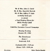 Ferris Bavicchi Ephemera Collection, September-October, 1984.