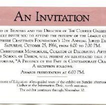 Bavicchi Ephemera Collection, October, 1986.