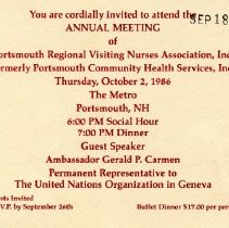 Bavicchi Ephemera Collection, October, 1986.