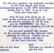 Bavicchi Ephemera Collection, July - August, 1987.