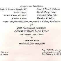 Bavicchi Ephemera Collection, July - August, 1987.