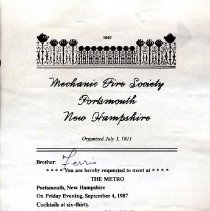 Bavicchi Ephemera Collection, September, 1987.