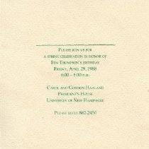 Bavicchi Ephemera Collection, April, 1988.