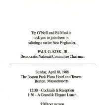 Bavicchi Ephemera Collection, April, 1988.