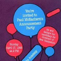 Bavicchi Ephemera Collection, April, 1988.