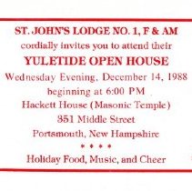 Bavicchi Ephemera Collection, November-December, 1988.