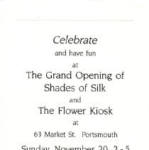 Bavicchi Ephemera Collection, November-December, 1988.