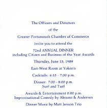 Bavicchi Ephemera Collection, June, 1989.