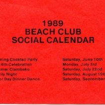 Bavicchi Ephemera Collection, June, 1989.