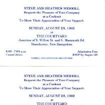 Bavicchi Ephemera Collection, July-August, 1992.