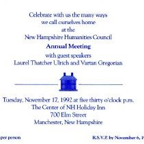 Bavicchi Ephemera Collection, November-December, 1992.