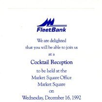 Bavicchi Ephemera Collection, November-December, 1992.