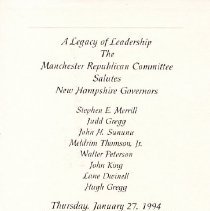 Bavicchi Ephemera Collection, January-February, 1994.