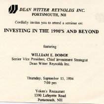 Bavicchi Ephemera Collection,September-October, 1994.