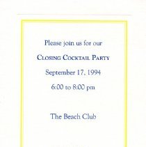 Bavicchi Ephemera Collection,September-October, 1994.