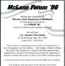 Bavicchi Ephemera Collection, May-June, 1996.