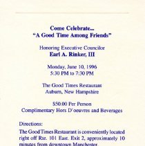 Bavicchi Ephemera Collection, May-June, 1996.