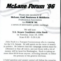 Bavicchi Ephemera Collection, May-June, 1996.