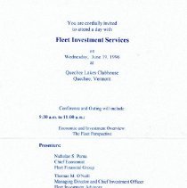 Bavicchi Ephemera Collection, May-June, 1996.