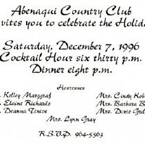 Bavicchi Ephemera Collection, November-December, 1996.