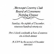 Bavicchi Ephemera Collection, November-December, 1996.