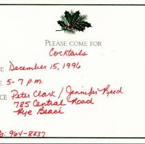 Bavicchi Ephemera Collection, November-December, 1996.