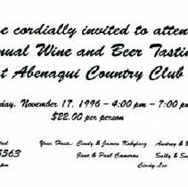 Bavicchi Ephemera Collection, November-December, 1996.