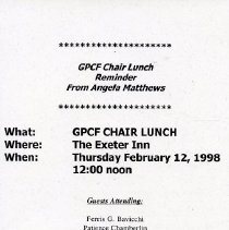 Bavicchi Ephemera Collection, January-February, 1998.