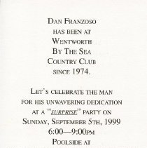 Bavicchi Ephemera Collection,  September-October, 1999.