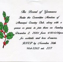 Bavicchi Ephemera Collection, November-December, 2001