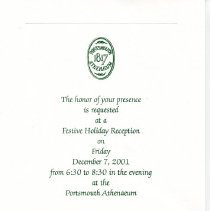 Bavicchi Ephemera Collection, November-December, 2001