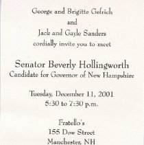 Bavicchi Ephemera Collection, November-December, 2001