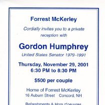 Bavicchi Ephemera Collection, November-December, 2001