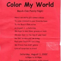 Bavicchi Ephemera Collection, July - August, 2002.