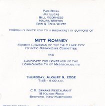 Bavicchi Ephemera Collection, July - August, 2002.