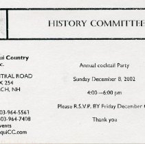 Bavicchi Ephemera Collection, November - December, 2002.