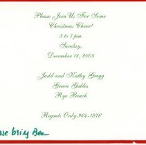 Bavicchi Ephemera Collection, November - December, 2005.