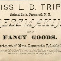 Miss L. D. Tripp, Dressmaking and Fancy Goods