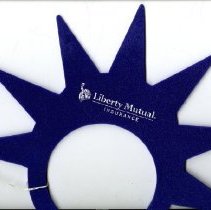 Pride Day, 2019. Liberty Mutual Lady of Liberty purple foam crown.