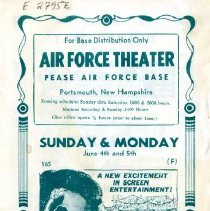 Air Force Theater, Pease Air Force Base, Portsmouth, N.H., June, 1961. "For Base Distribution Only"