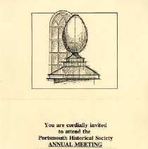 You are cordially invited to attend the Portsmouth Historical Society Annual Meeting, Apr. 24. 1997.