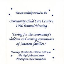Community Child Care Center's 1996 Annual Meeting
