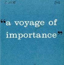 "A Voyage of Importance"